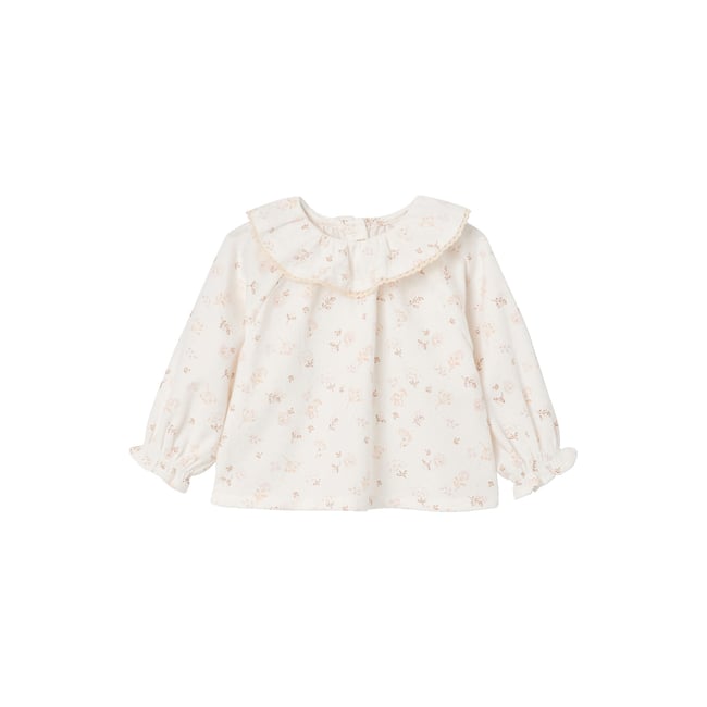 Blouse manches longues écru <span itemprop=