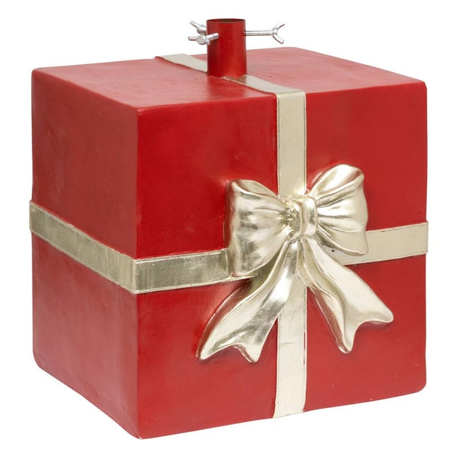 Pied de sapin cadeau magnésie 30 x 27 x 35 cm rouge RUBEN Couleur rouge <span itemprop=