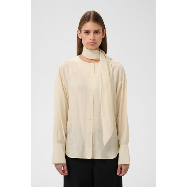 Blouse à manches longues beige pistachio shell <span itemprop=