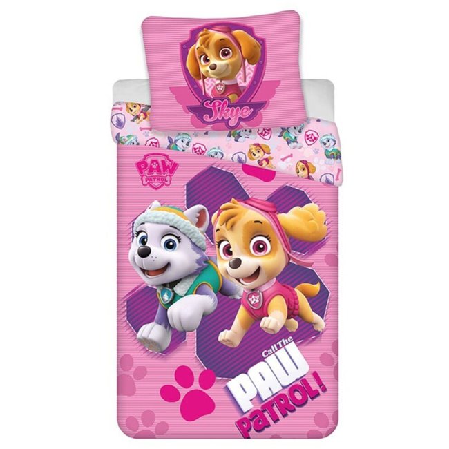 Parure de Lit Enfant Réversible Polycoton Skye rose <span itemprop=