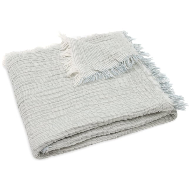 Couverture en gaze de coton vert d'eau <span itemprop=