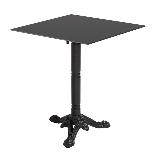 Table de jardin bistrot carrée inclinable en métal et aluminium 4 personnes 60x60 cm, OPERA - OVIALA
