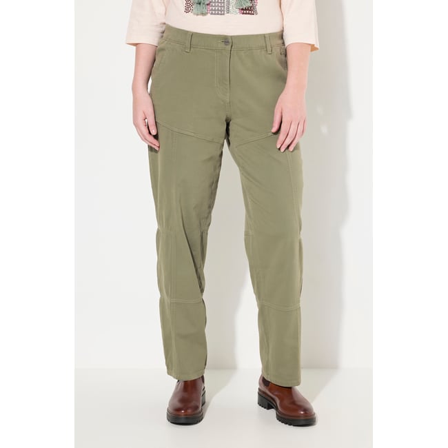 Pantalon cargo en coton bio gris pierre <span itemprop=