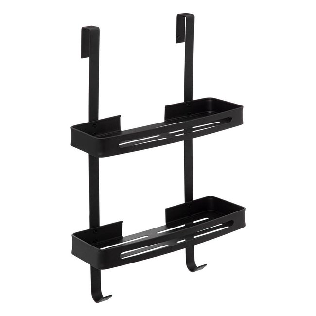 Serviteur de douche 2 niveaux BLACKALU Couleur noir <span itemprop=