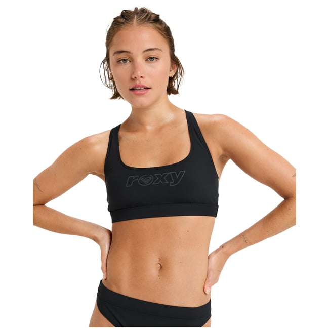 Haut de maillot de bain bikini. noir anthracite <span itemprop=
