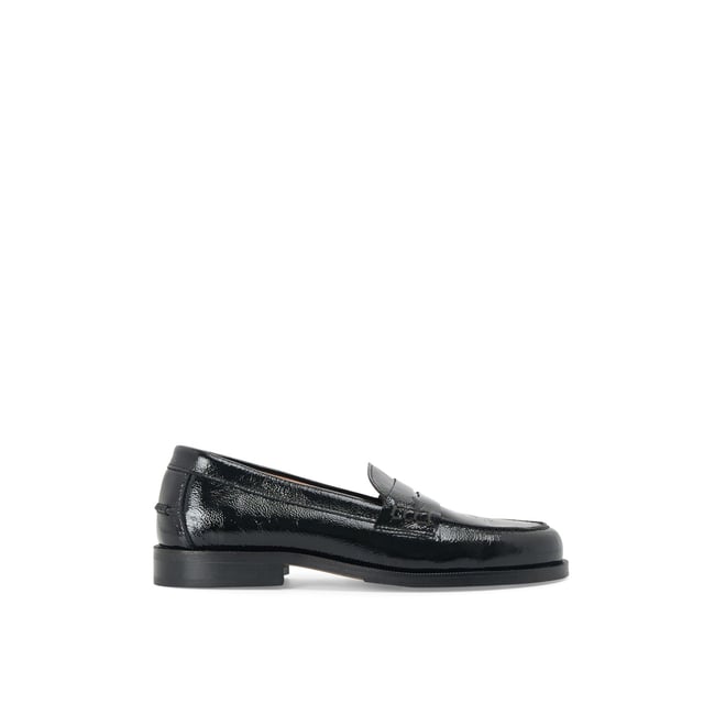 Mocassin en cuir WALLY noir <span itemprop=