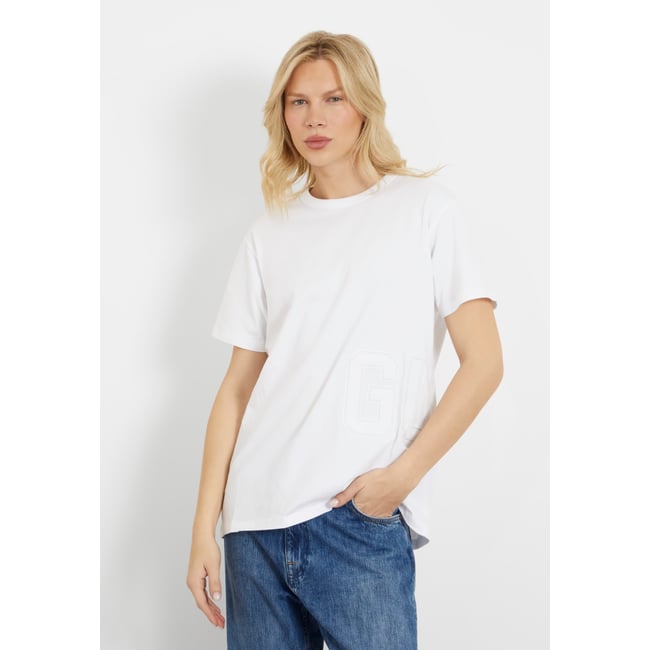 T-Shirt Écusson Logo Frontal blanc <span itemprop=