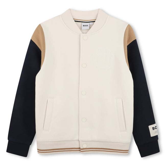 Cardigan siglé ivory <span itemprop=