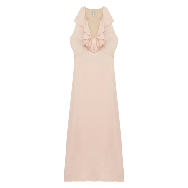Robe Victorine en viscose mélangée rose pâle pale pink <span itemprop=