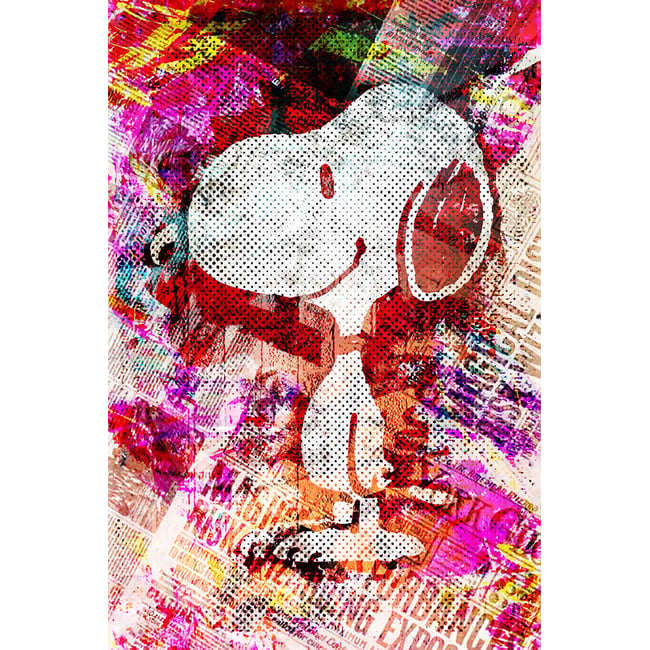 Tableau pop art snoopy graff - HEXOA