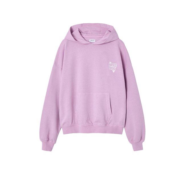 Sweat à capuche oversize violet <span itemprop=