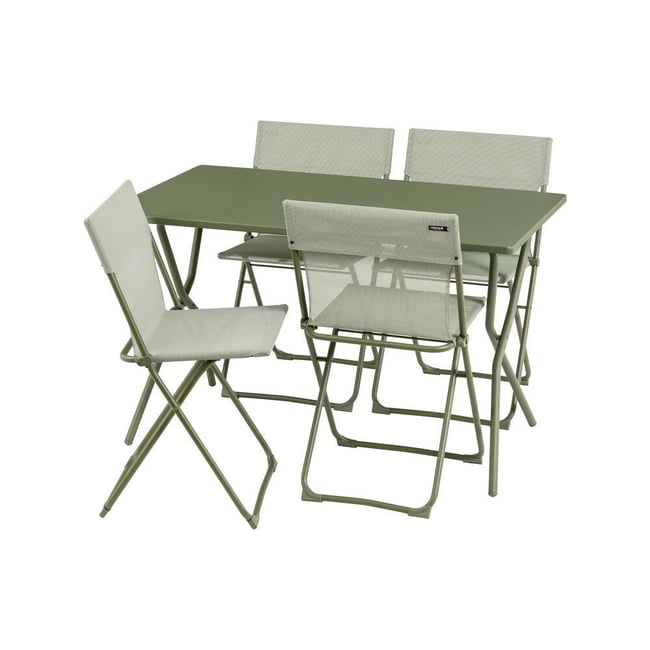 Ensemble 1 table 4 chaises pliantes - BALCONY - LAFUMA MOBILIER
