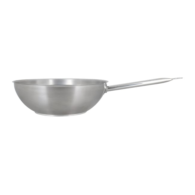 Wok 30cm en acier inoxydable, PROFESSIONNEL inox <span itemprop=