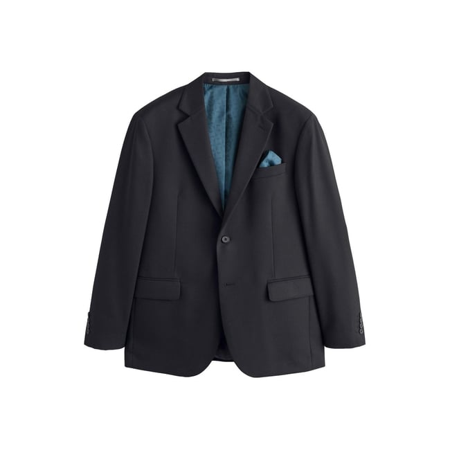 Veste de costume texturée noir <span itemprop=