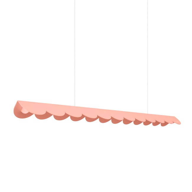 Suspension Aluminium Pêche LED 1 Biscuit Couleur pêche <span itemprop=