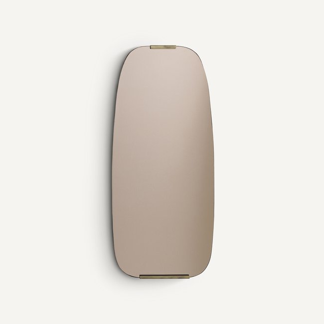 Miroir fumé et laiton H72,5cm, Dialect Couleur laiton <span itemprop=