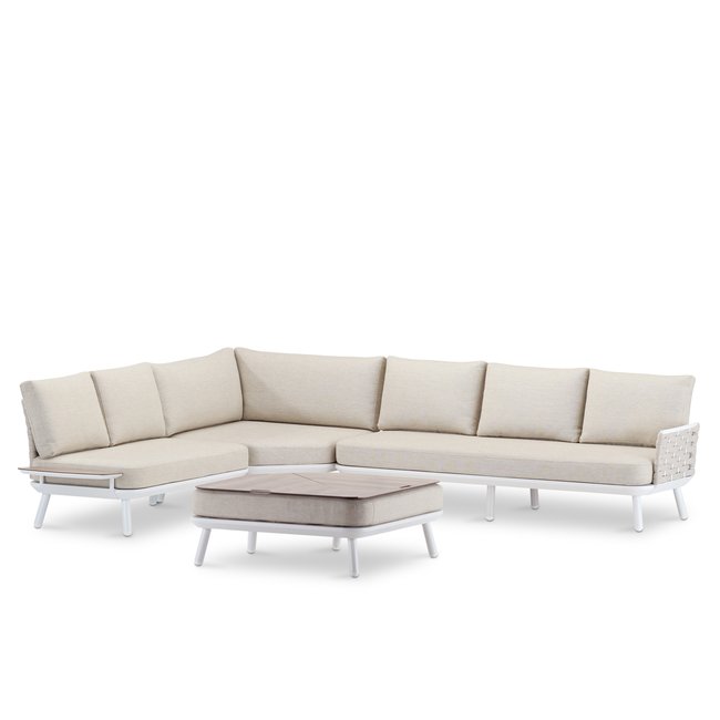 Salon de jardin d'angle 6 places, MATILDA - DEFORA HOME