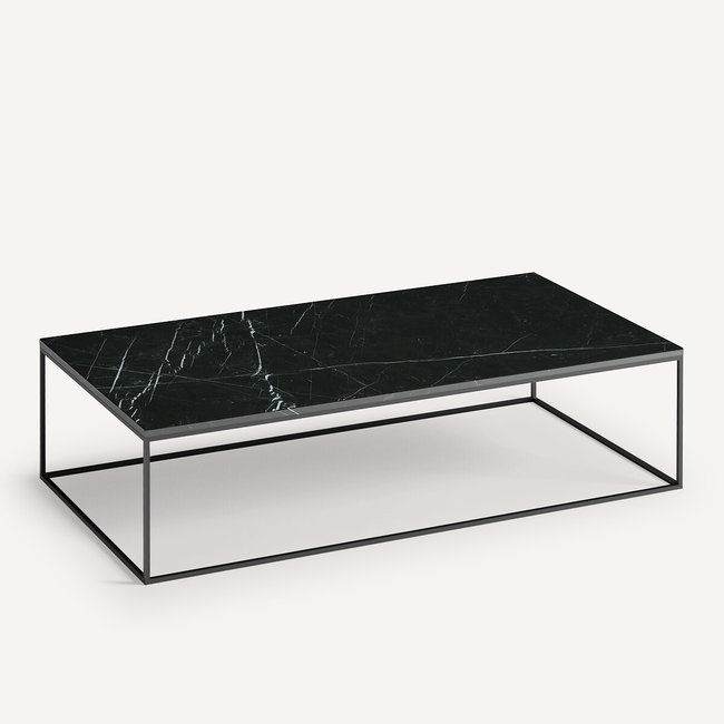 Rectangular Coffee Table. Mahaut metal black steel marble - AM.PM