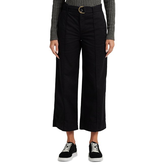 Wide leg ankle grazer trousers top