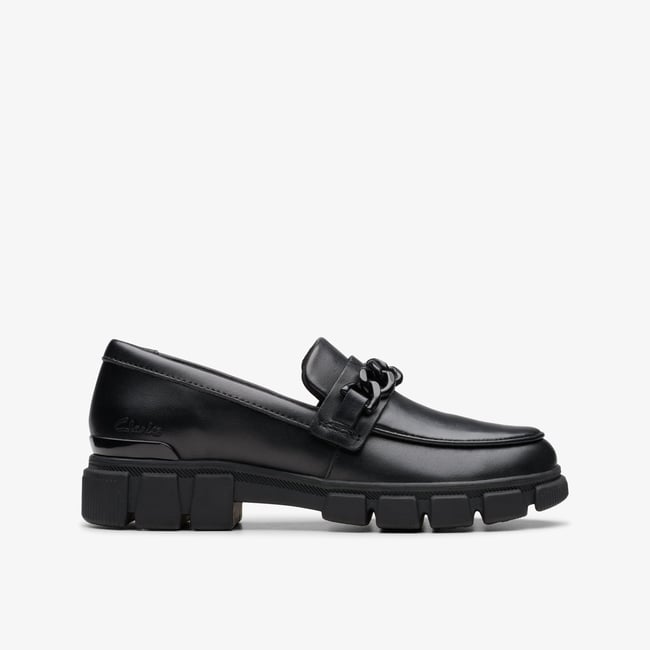 Mocassins Cuir Coupe Large EVYN WALK K noir <span itemprop=