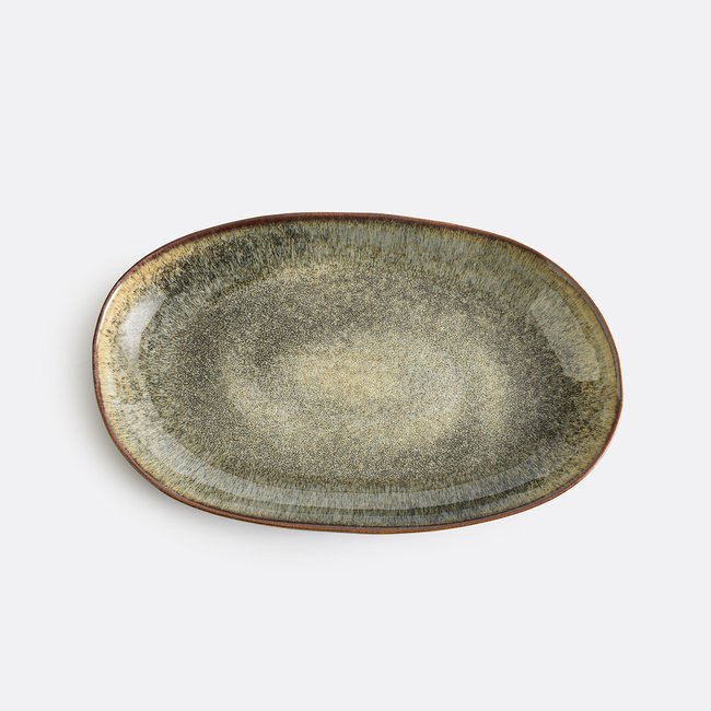 Fuente de gres esmaltado 36 x 22 cm, Azoia multicolor <span itemprop=
