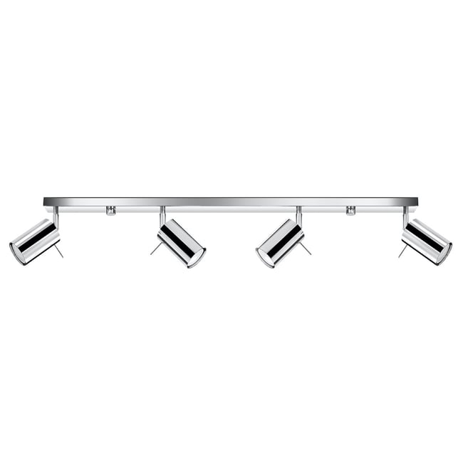 Plafonnier Acier Chrome GU10 4 Ring Line Couleur gris <span itemprop=