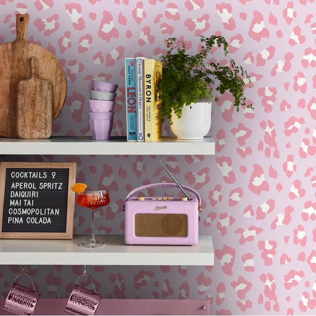 Papier peint Envy Big Cat Candyfloss Couleur rose <span itemprop=