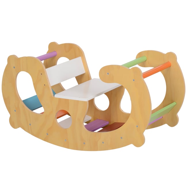 Parcours d'escalade pour enfants Bois multicolore <span itemprop=