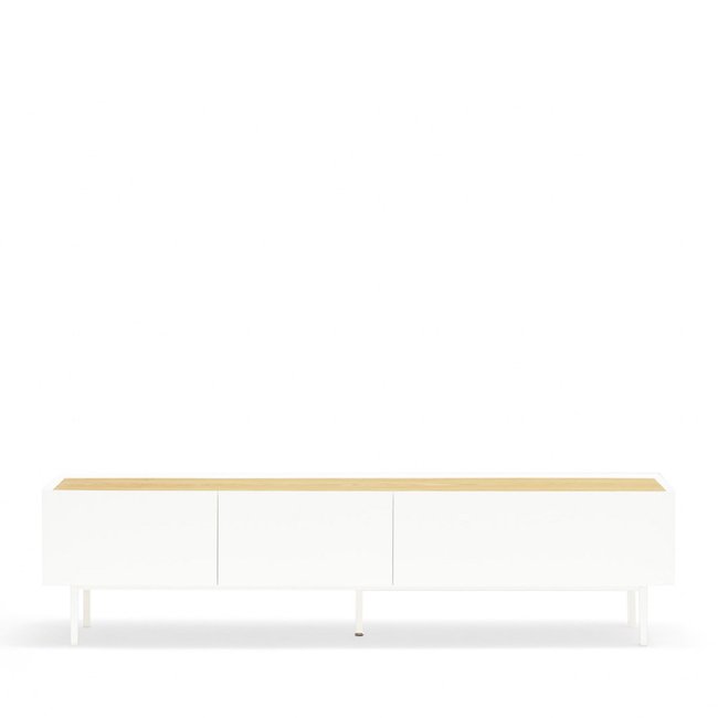 Meuble TV en bois 1 porte 2 tiroirs L180cm- ARISTA - TEULAT