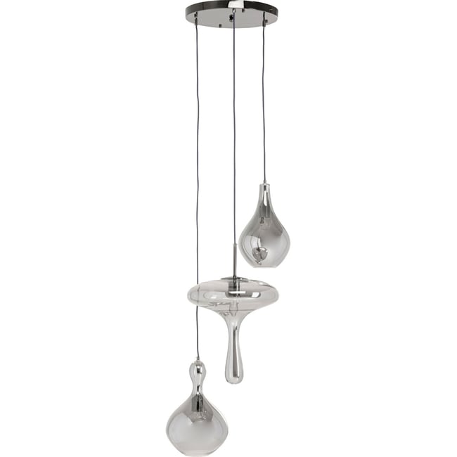Suspension en verre, GOCCIA Couleur gris <span itemprop=