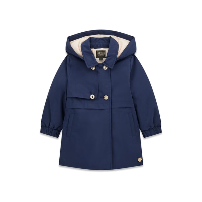 Trench Matelassé bleu foncé <span itemprop=