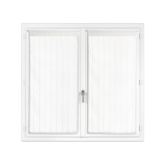 Lot De 2 Rideaux Voile Borsa blanc <span itemprop=