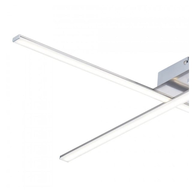 Plafonnier LED 4 bras nickel mat - YUNA Couleur v019844 <span itemprop=