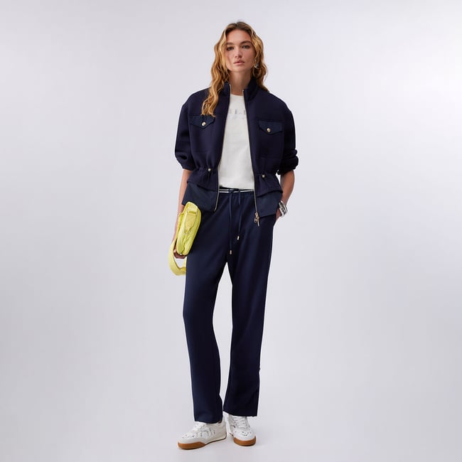 Veste à capuche bleu foncé <span itemprop=