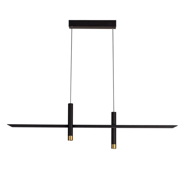 Suspension Cuisine Led Noir Et Or Lespar Couleur noir <span itemprop=
