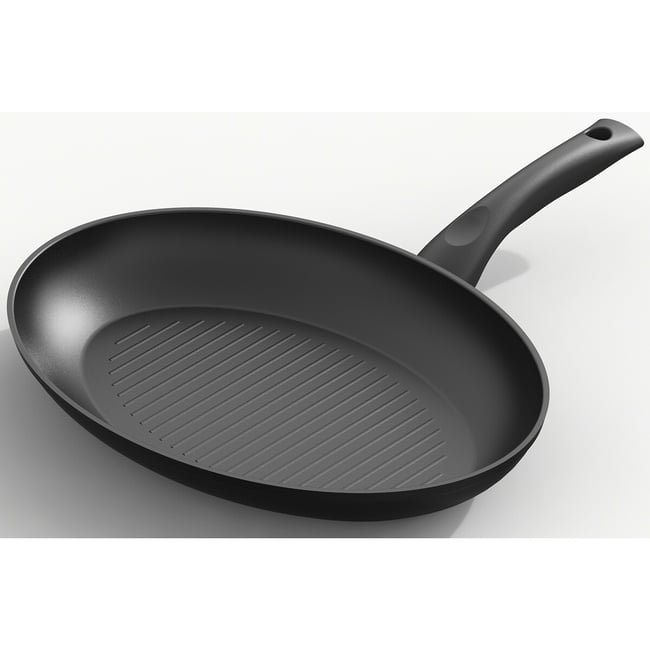 Poêle à poisson 34 cm  noir <span itemprop=