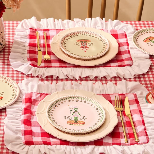Set of 2 Nutcracker Side Plates, multi-coloured, CATH KIDSTON