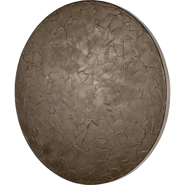 Décor mural rond métal en relief Couleur brunzae <span itemprop=