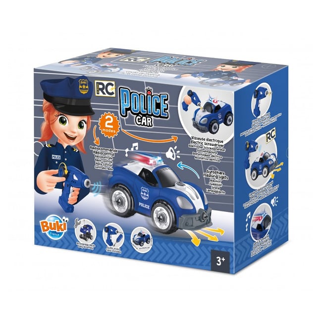 Ingenieur Junior - Voiture Police RC bleu <span itemprop=