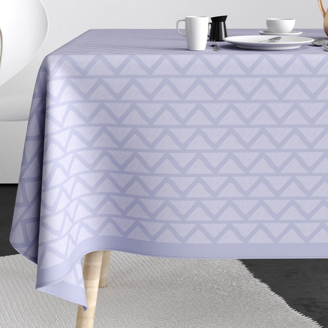 Nappe rectangulaire anti tache Coton Tana Glycine violet <span itemprop=