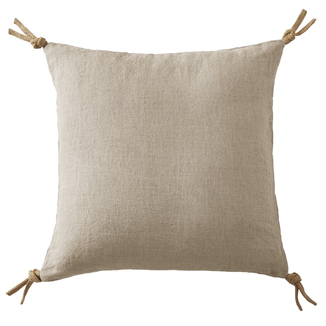 Coussin 45x45 cm Lin Français Sable naturel <span itemprop=