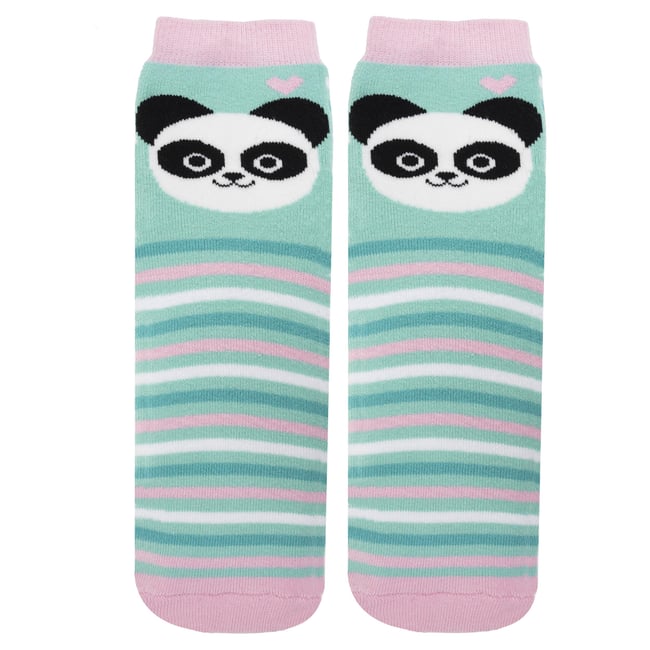 Chaussettes anti-dérapantes coton, picots antidérapants bleu <span itemprop=