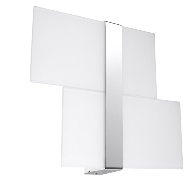 Applique Acier Chrome/Blanc G9 2 Massimo Couleur gris <span itemprop=