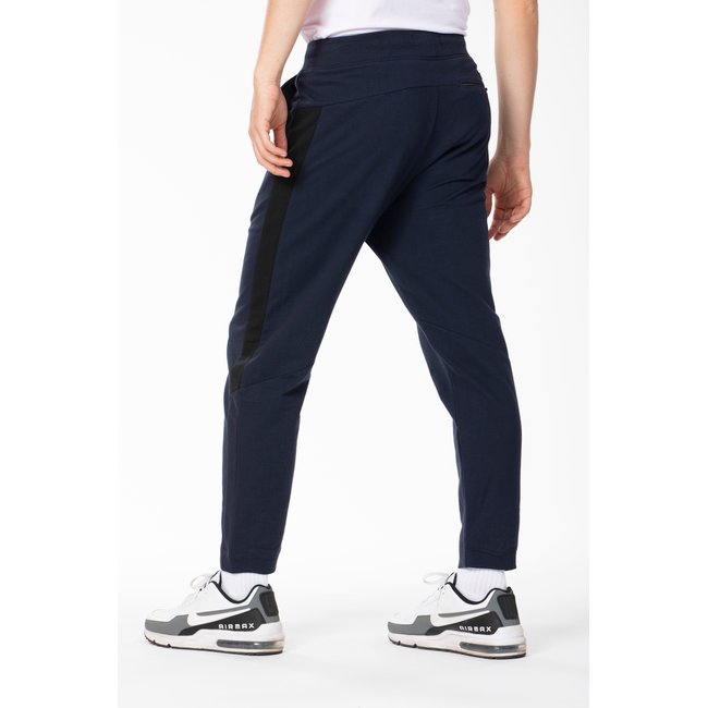 Pantalon de détente coton avec bande sur les côtés ASWIN bleu <span itemprop=
