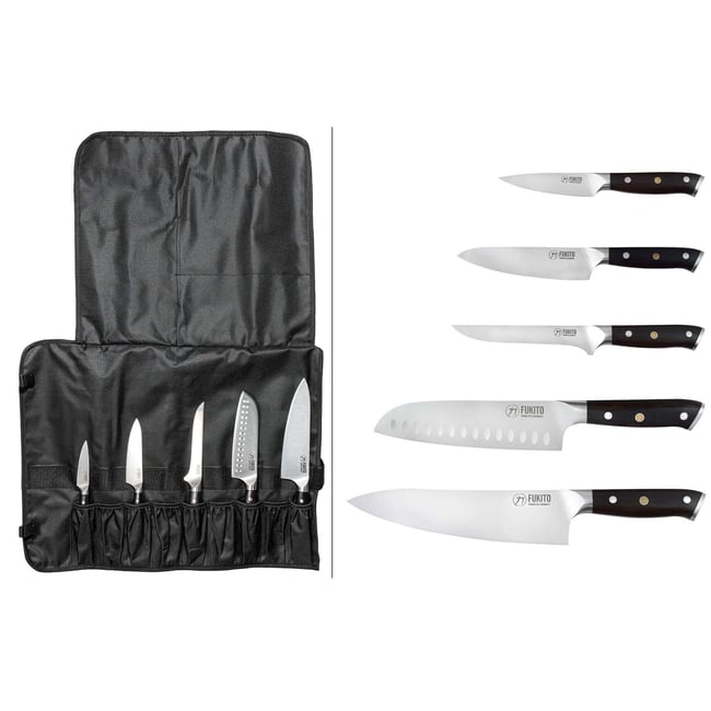 Trousse 5 couteaux de cuisine Ebène X50 v002237 <span itemprop=