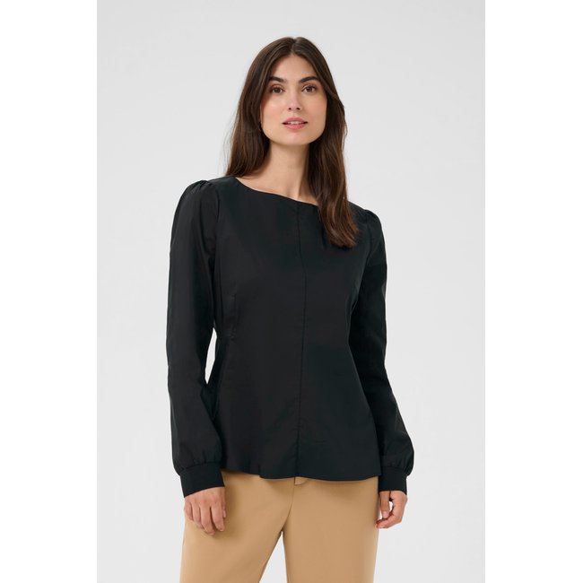 Blouse à manches longues coupe casual noir black <span itemprop=