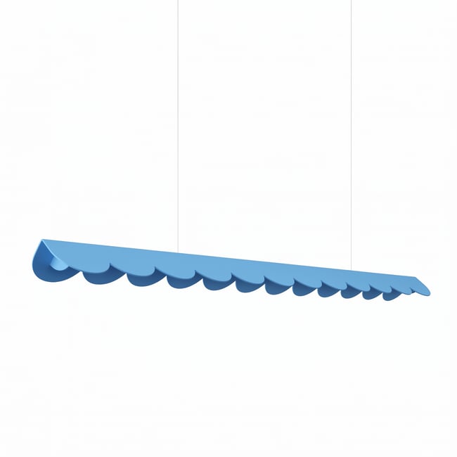 Suspension Aluminium Bleu LED 1 Biscuit Couleur bleu <span itemprop=