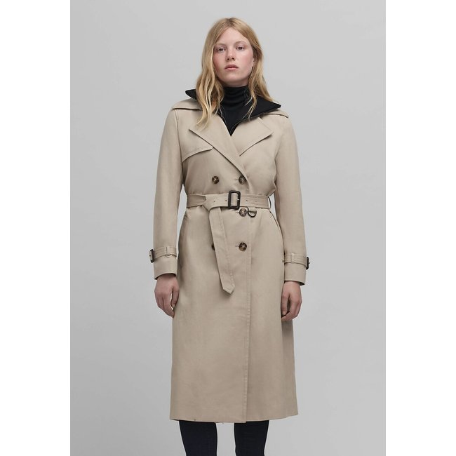 Trench Coat with Zipped Collar, linen, IKKS