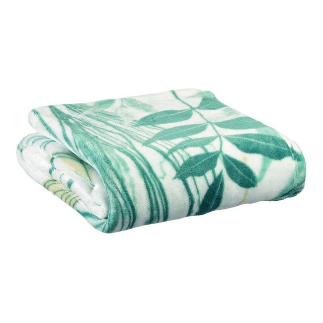 Plaid ultra-doux 130x160  Izia bleu <span itemprop=