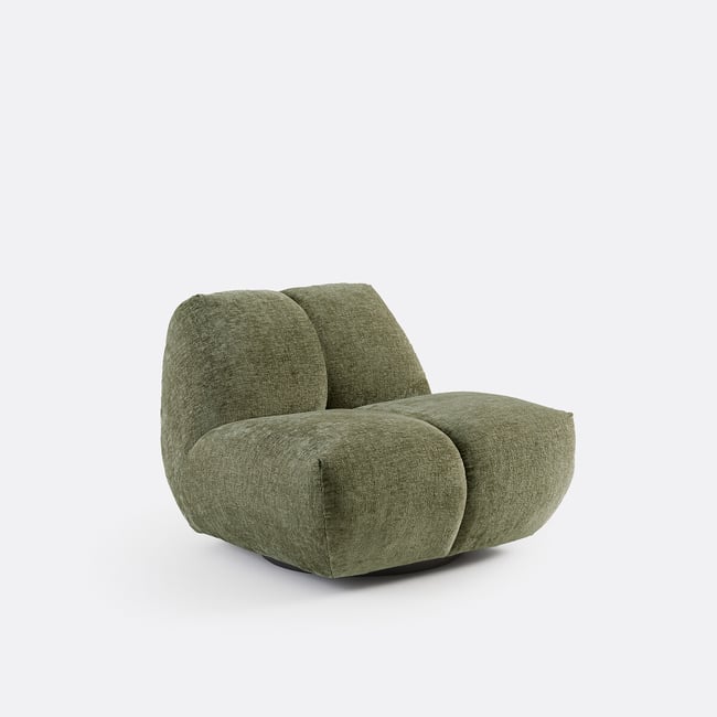 Fauteuil pivotant, velours épais, Nuria - LA REDOUTE INTERIEURS